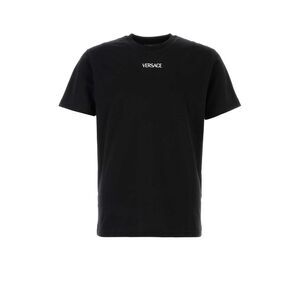Versace Men Black Cotton T-Shirt